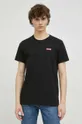 Βαμβακερό μπλουζάκι Levi's 2-pack μαύρο
