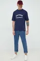 Kratka majica Tommy Hilfiger x Shawn Mandes mornarsko modra