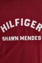 Tommy Hilfiger t-shirt x Shawn Mendes MW0MW31189.PPYX bordowy