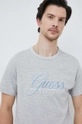 γκρί Βαμβακερό μπλουζάκι Guess