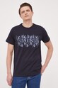 Памучна тениска Guess щампа тъмносин M3GI15.K8FQ4