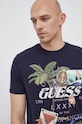 Guess t-shirt bawełniany granatowy M3GI38.KBDL0