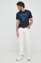Памучна тениска Guess M3GI44.K9RM1 тъмносин SS23