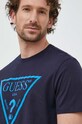 Памучна тениска Guess тъмносин M3GI44.K9RM1