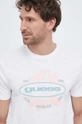 biały Guess t-shirt bawełniany Męski