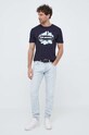 Guess t-shirt bawełniany M3GI61.K9RM1 granatowy SS23