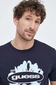 Guess t-shirt bawełniany granatowy M3GI61.K9RM1