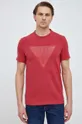 czerwony Guess t-shirt