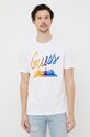 Guess t-shirt bawełniany biały M3GI48.KBDL0