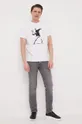 Bombažna kratka majica Guess x Banksy bela