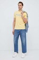 Polo Ralph Lauren t-shirt bawełniany 710860829 żółty SS23
