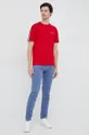 Βαμβακερό μπλουζάκι Tommy Hilfiger κόκκινο
