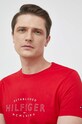 Tommy Hilfiger t-shirt bawełniany czerwony MW0MW30034.PPYX
