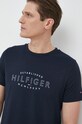 Βαμβακερό μπλουζάκι Tommy Hilfiger σκούρο μπλε MW0MW30034.PPYX