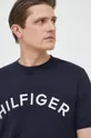 tmavomodrá Bavlnené tričko Tommy Hilfiger