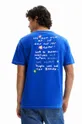 блакитний Бавовняна футболка Desigual