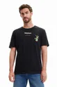 μαύρο Βαμβακερό μπλουζάκι Desigual Ανδρικά