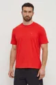 Bombažna kratka majica Guess rdeča
