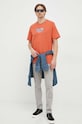 Levi's t-shirt bawełniany 16143.0740 pomarańczowy SS23