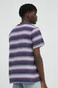 Bombažna kratka majica Levi's vijolična