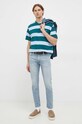 Βαμβακερό μπλουζάκι Levi's A0637.0056 πολύχρωμο SS23