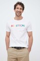 United Colors of Benetton t-shirt bawełniany biały 3I1XU100A.921