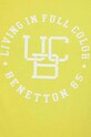 United Colors of Benetton t-shirt bawełniany 3YR3U1050.00D żółty