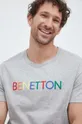 γκρί Βαμβακερό μπλουζάκι United Colors of Benetton