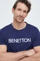 sötétkék United Colors of Benetton pamut póló