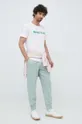 Βαμβακερό μπλουζάκι United Colors of Benetton λευκό