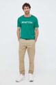 United Colors of Benetton t-shirt bawełniany 3I1XU100A.919 zielony SS23