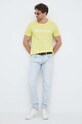 United Colors of Benetton t-shirt bawełniany 3I1XU100A.00D żółty SS23