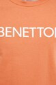 United Colors of Benetton t-shirt bawełniany 3I1XU100A.12Y pomarańczowy
