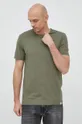 brązowa zieleń United Colors of Benetton t-shirt bawełniany