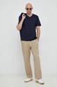 Бавовняна футболка United Colors of Benetton 3JE1J4264.016 темно-синій AA00
