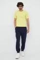 United Colors of Benetton pamut póló sárga