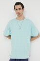 Βαμβακερό μπλουζάκι Levi's κανονικό τιρκουάζ A0637.0052