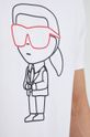 biały Karl Lagerfeld t-shirt