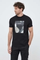 czarny Karl Lagerfeld t-shirt bawełniany