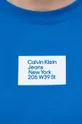 modrá Bavlnené tričko Calvin Klein Jeans