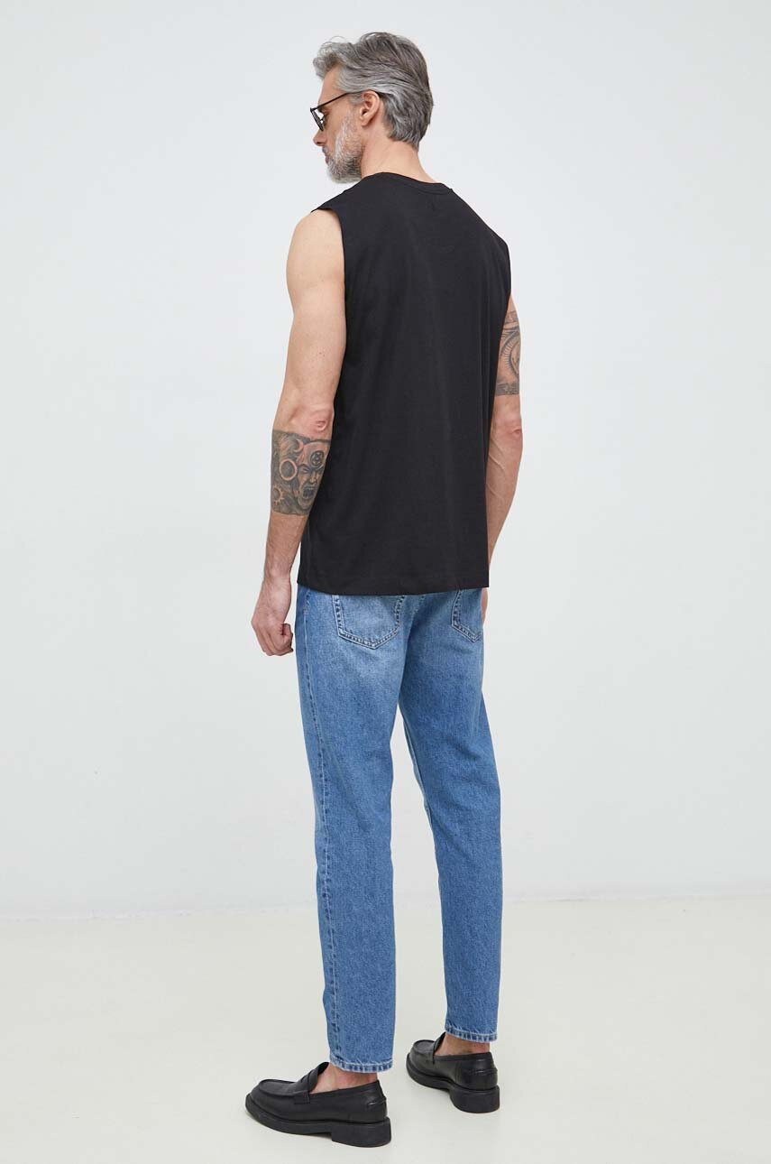 czarny Calvin Klein Jeans t-shirt bawełniany