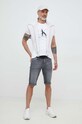 Bavlněné tričko Calvin Klein Jeans J30J323299.PPYX bílá SS23