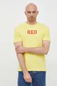 жёлтый Хлопковая футболка United Colors of Benetton