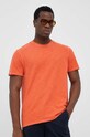 United Colors of Benetton t-shirt bawełniany pomarańczowy 3JE1U105U.7G9