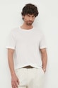Βαμβακερό μπλουζάκι United Colors of Benetton κανονικό λευκό 3P7XU1058.074