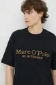 črna Bombažna kratka majica Marc O'Polo