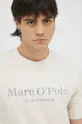 beżowy Marc O'Polo t-shirt bawełniany