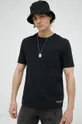 μαύρο Βαμβακερό μπλουζάκι Marc O'Polo