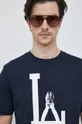 námořnická modř Bavlněné tričko BOSS BOSS ORANGE