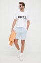 BOSS pamut póló BOSS ORANGE 50491718 fehér SS23